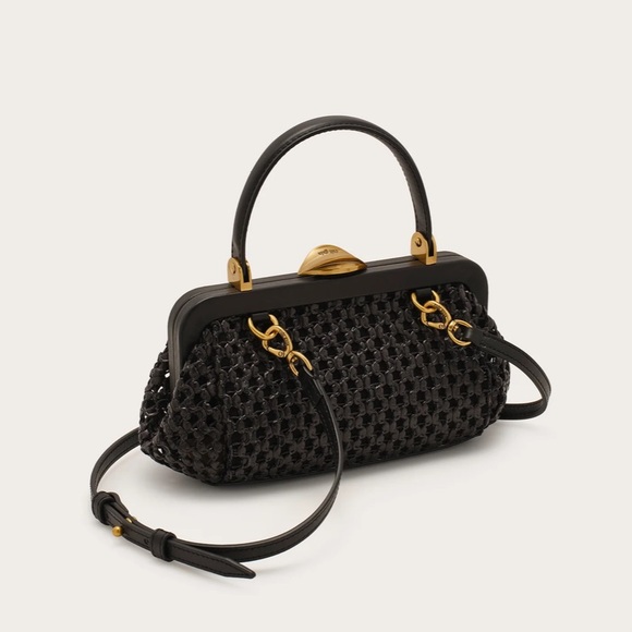 Cult Gaia Zuma Crossbody Black and Gold Bag NWT (regular size not mini) see pics - Picture 2 of 7